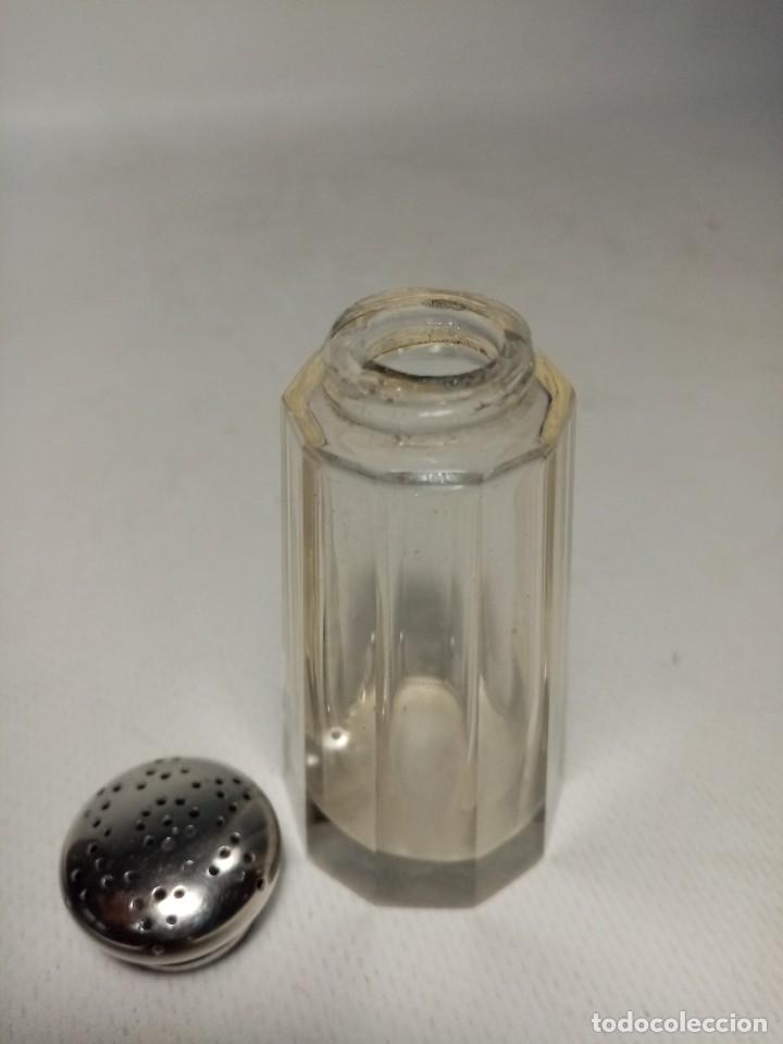 Antig&uuml;edades: salero cristal y plata- - Foto 3