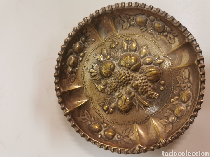 Antig&uuml;edades: Bandeja peque&ntilde;a plateada XIX - Foto 1