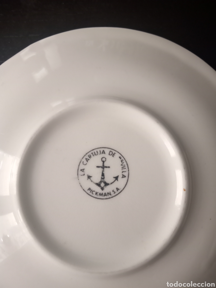 Antig&uuml;edades: Plato de postre Pickman. La cartuja de sevilla - Foto 3