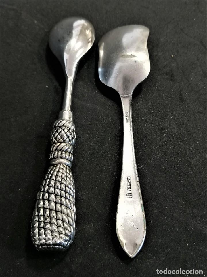 Antig&uuml;edades: Lote de dos cucharitas - Foto 2