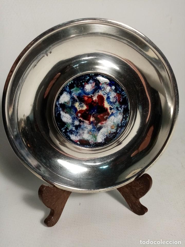 Antig&uuml;edades: platos de plata y esmalte- - Foto 4