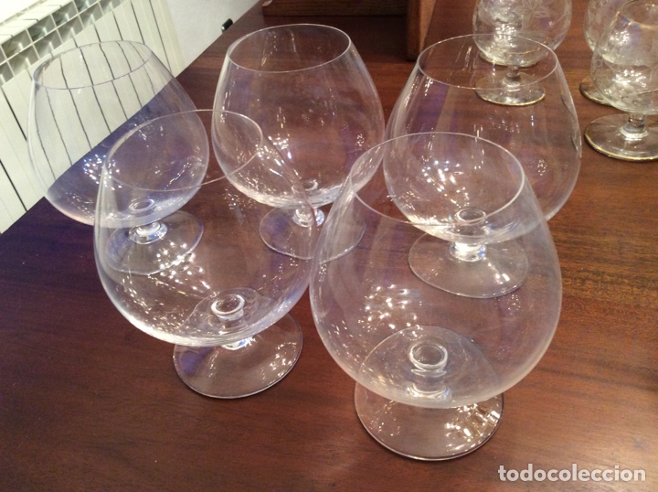 Antig&uuml;edades: Copas brandy cristal - Foto 2
