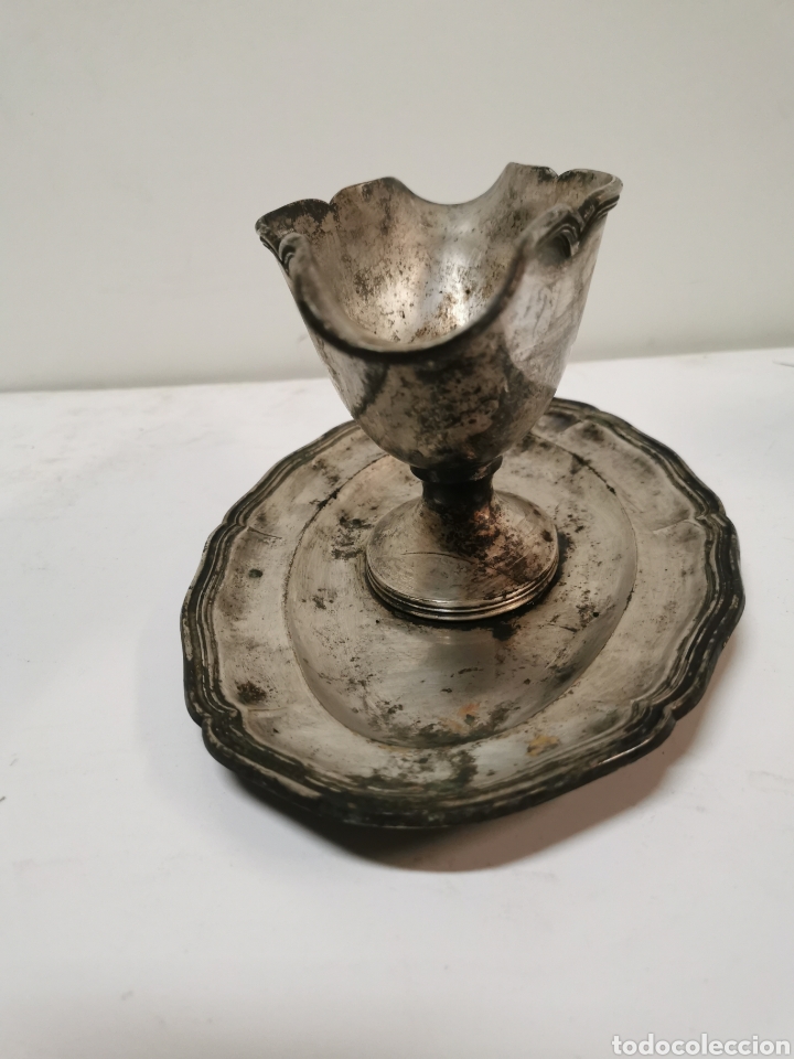 Antig&uuml;edades: Salsera plateada punzon MP - Foto 2