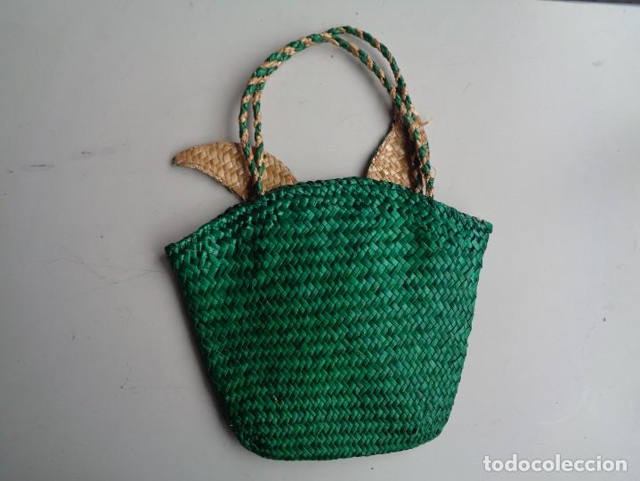 Antig&uuml;edades: BOLSO DE RAFIA - Foto 2