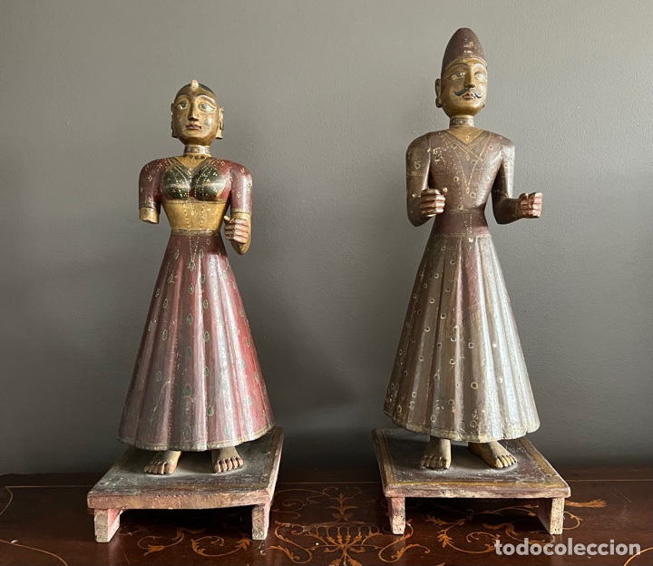 Antig&uuml;edades: Pareja de Soberanos de Mongolia - Foto 3