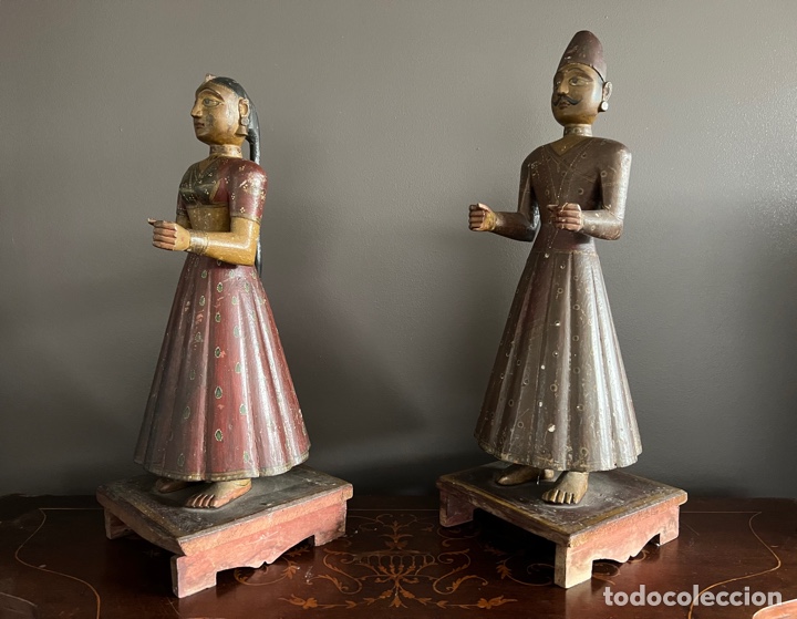 Antig&uuml;edades: Pareja de Soberanos de Mongolia - Foto 8