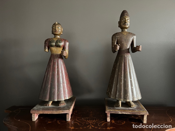 Antig&uuml;edades: Pareja de Soberanos de Mongolia - Foto 12