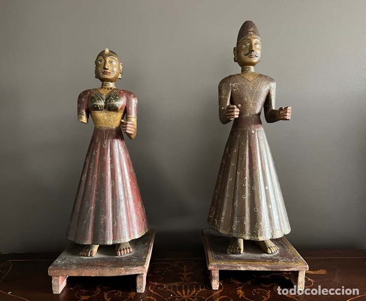 Antig&uuml;edades: Pareja de Soberanos de Mongolia - Foto 1