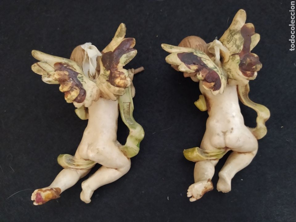 Antig&uuml;edades: 4 FIGURAS ANGELES RESINA - Foto 4