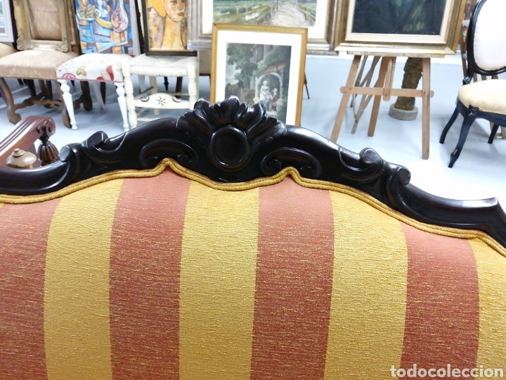 Antig&uuml;edades: Sof&aacute; isabelino madera - Foto 2