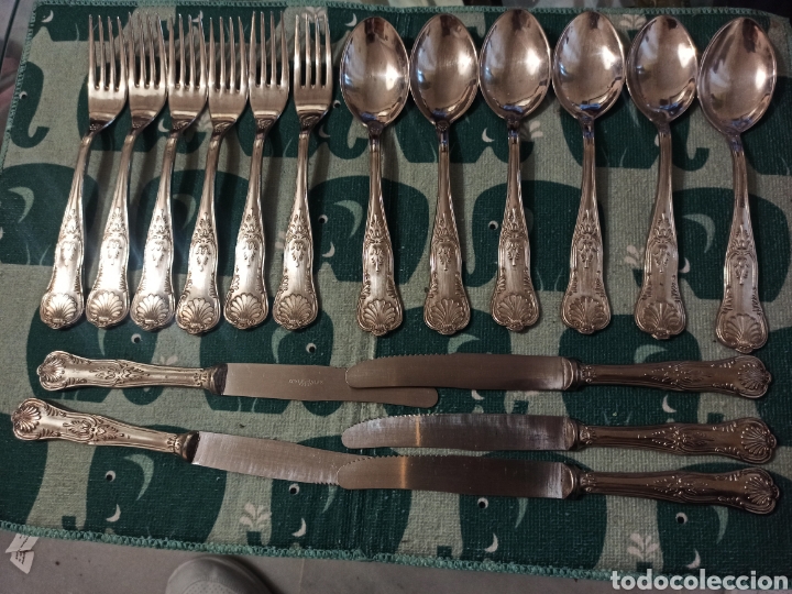 Antig&uuml;edades: Cuberter&iacute;a Antigua silver plated 17 piezas - Foto 3