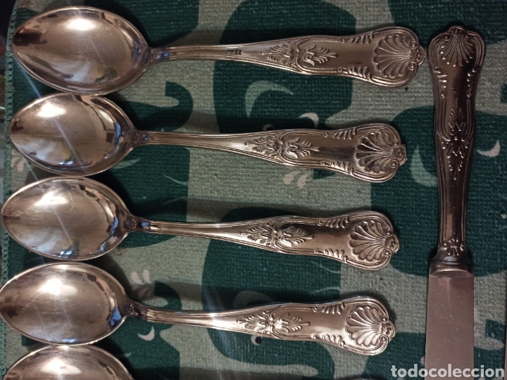 Antig&uuml;edades: Cuberter&iacute;a Antigua silver plated 17 piezas - Foto 4