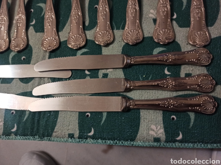 Antig&uuml;edades: Cuberter&iacute;a Antigua silver plated 17 piezas - Foto 5