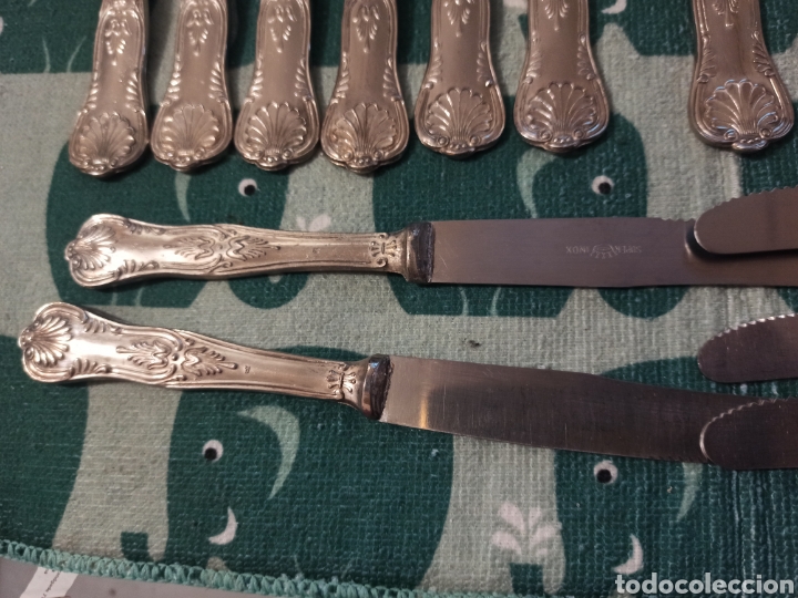 Antig&uuml;edades: Cuberter&iacute;a Antigua silver plated 17 piezas - Foto 6