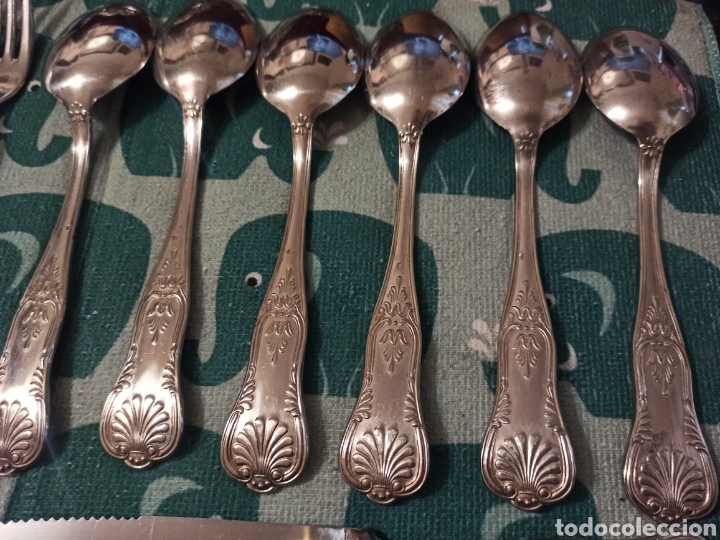 Antig&uuml;edades: Cuberter&iacute;a Antigua silver plated 17 piezas - Foto 9