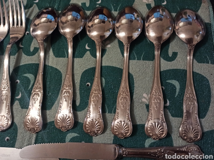 Antig&uuml;edades: Cuberter&iacute;a Antigua silver plated 17 piezas - Foto 10