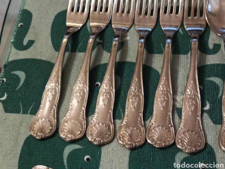Antig&uuml;edades: Cuberter&iacute;a Antigua silver plated 17 piezas - Foto 18