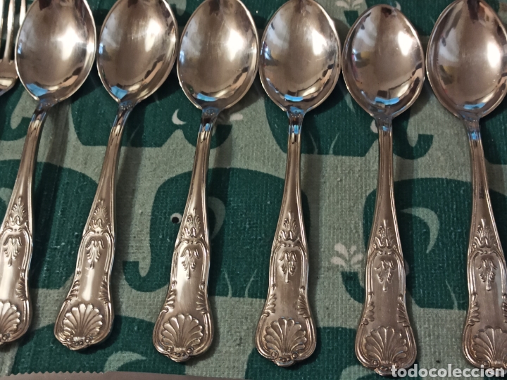 Antig&uuml;edades: Cuberter&iacute;a Antigua silver plated 17 piezas - Foto 19