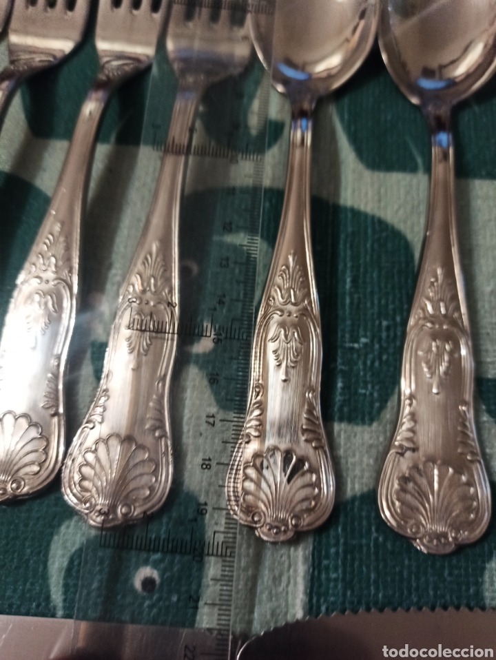Antig&uuml;edades: Cuberter&iacute;a Antigua silver plated 17 piezas - Foto 20