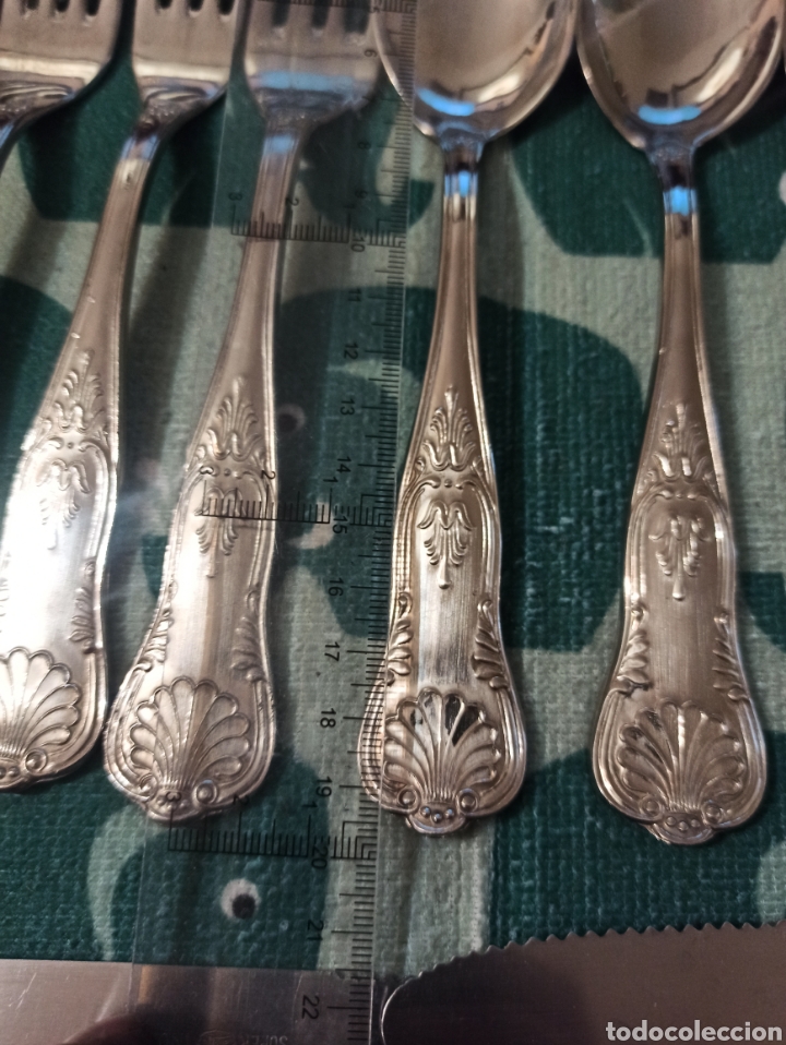 Antig&uuml;edades: Cuberter&iacute;a Antigua silver plated 17 piezas - Foto 21