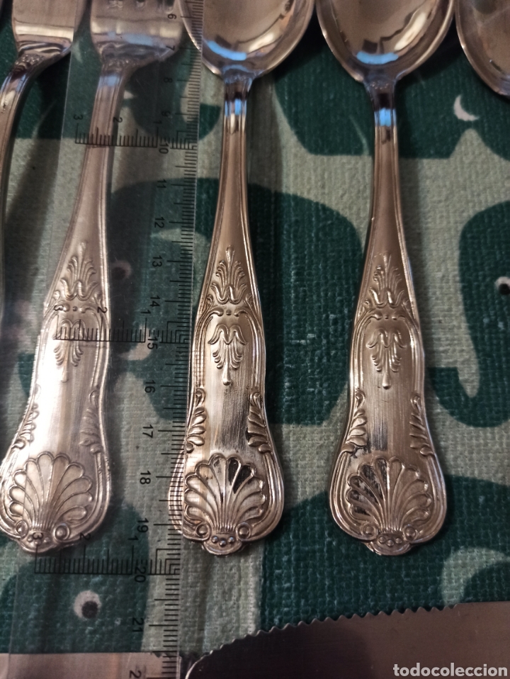 Antig&uuml;edades: Cuberter&iacute;a Antigua silver plated 17 piezas - Foto 22