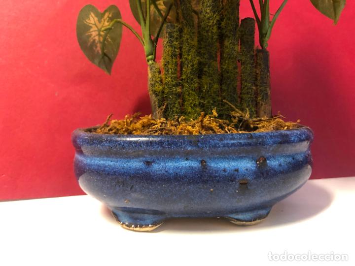 Antig&uuml;edades: MACETA CON PLANTA ARTIFICIAL, MIDE 20 CM DE ALTO - Foto 3