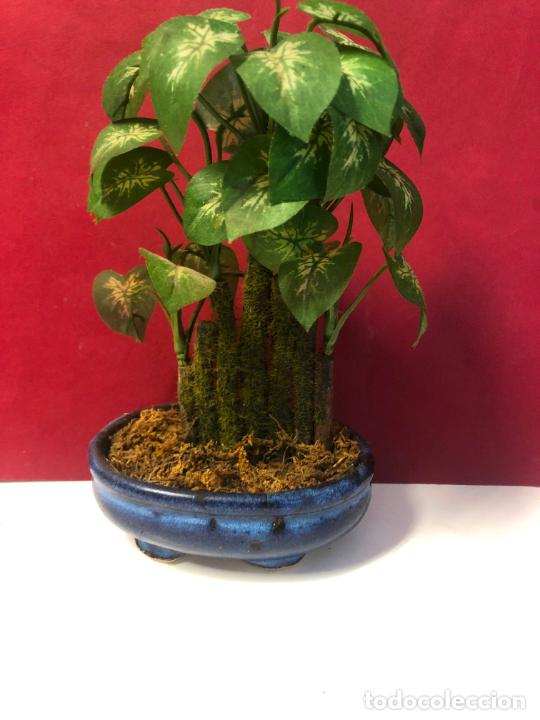 Antig&uuml;edades: MACETA CON PLANTA ARTIFICIAL, MIDE 20 CM DE ALTO - Foto 1