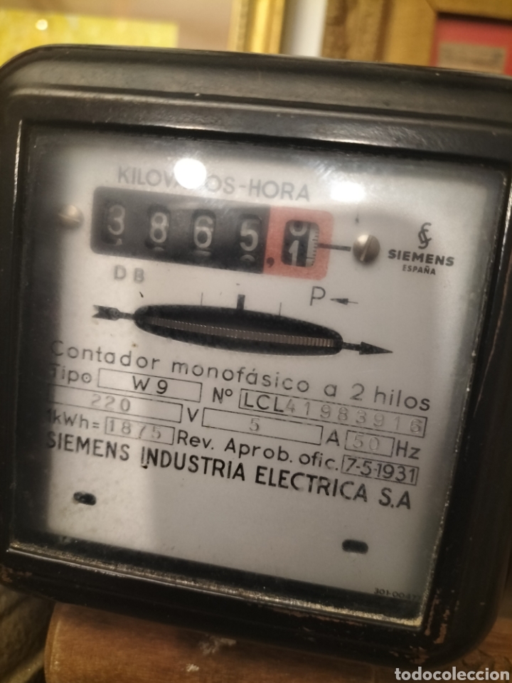 Antig&uuml;edades: Antiguo contador de luz - Foto 3