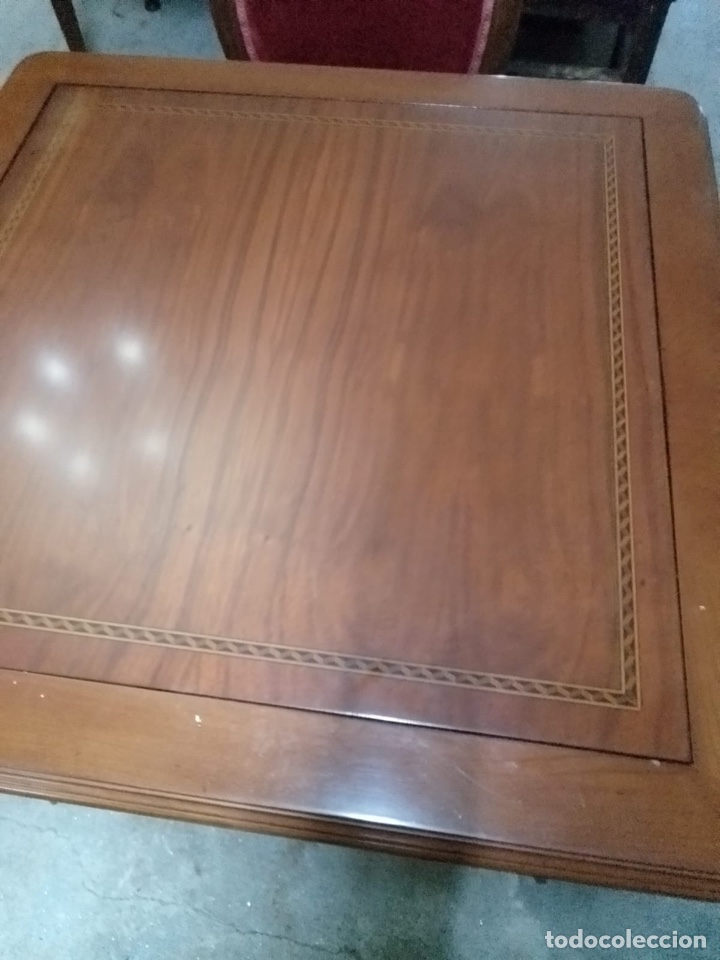 Antig&uuml;edades: Mesa de juego con tapa reversible - Foto 3