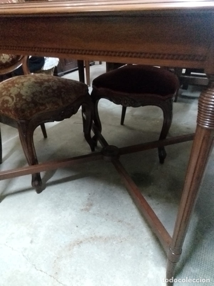 Antig&uuml;edades: Mesa de juego con tapa reversible - Foto 6