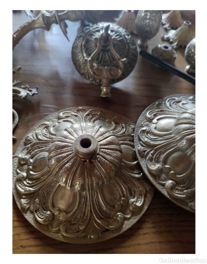 Antig&uuml;edades: L&Aacute;MPARA DE BRONCE (DESPIECE) - Foto 2