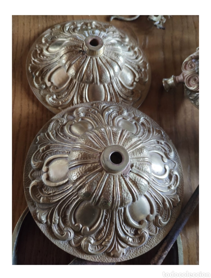 Antig&uuml;edades: L&Aacute;MPARA DE BRONCE (DESPIECE) - Foto 3