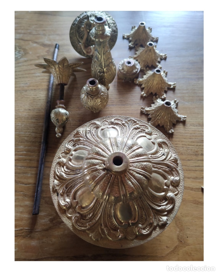 Antig&uuml;edades: L&Aacute;MPARA DE BRONCE (DESPIECE) - Foto 4