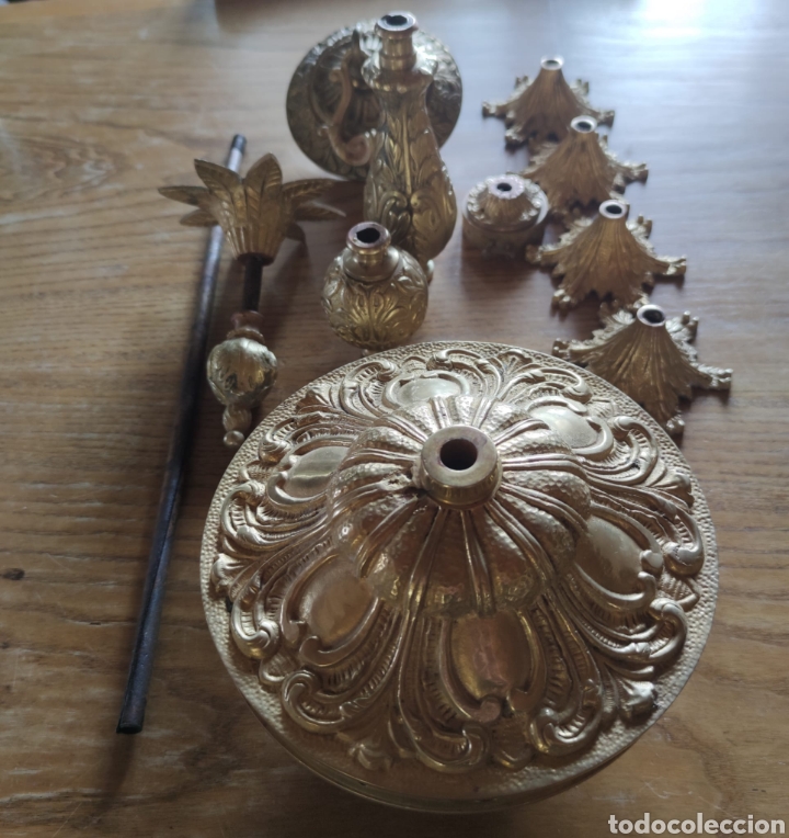 Antig&uuml;edades: L&Aacute;MPARA DE BRONCE (DESPIECE) - Foto 8