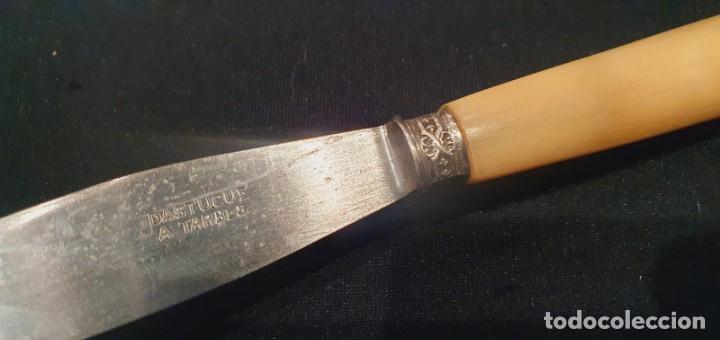 Antig&uuml;edades: 9 cuchillos antiguos entrante / postre mango asta - Foto 6