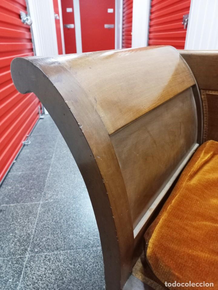 Antig&uuml;edades: Banco - Sof&aacute; Nogal Neocl&aacute;sico - Foto 6