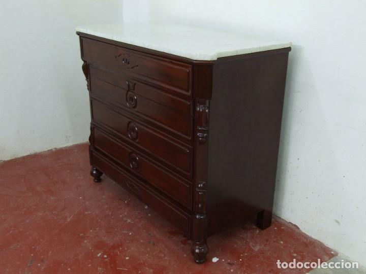 Antig&uuml;edades: C&oacute;moda secreter de caoba - Foto 3
