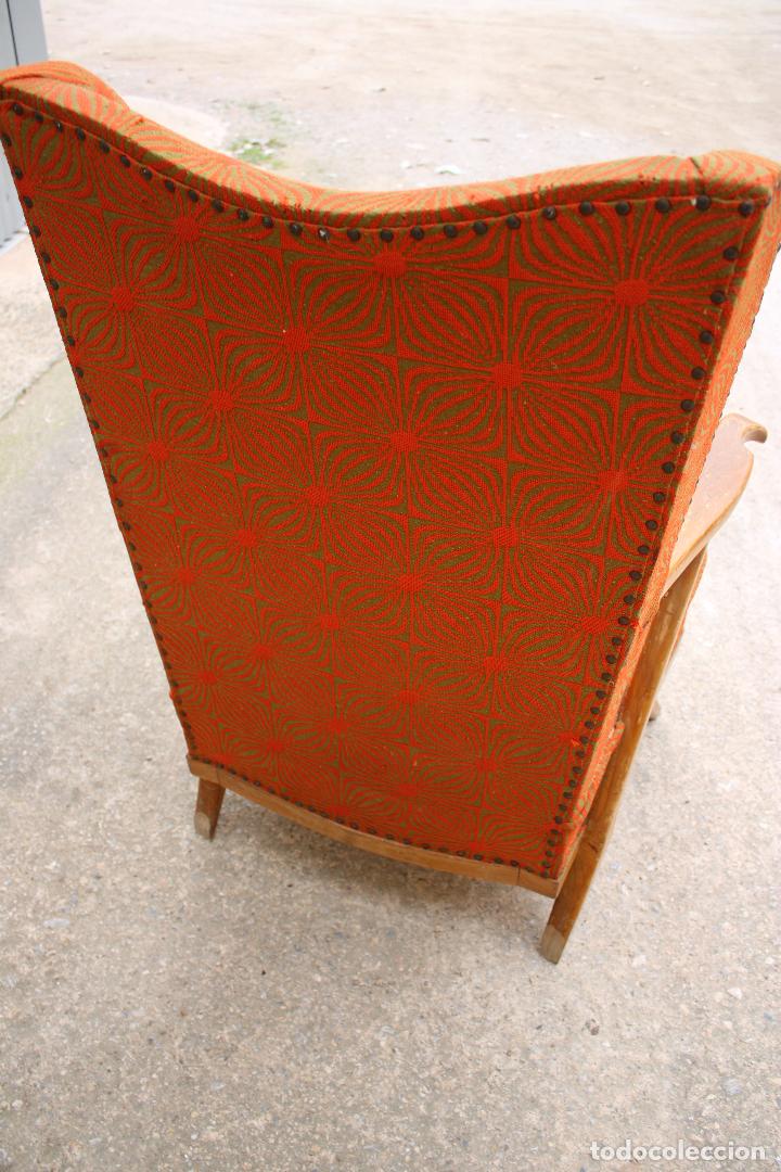 Antig&uuml;edades: Sill&oacute;n Orejero Retro - Foto 3