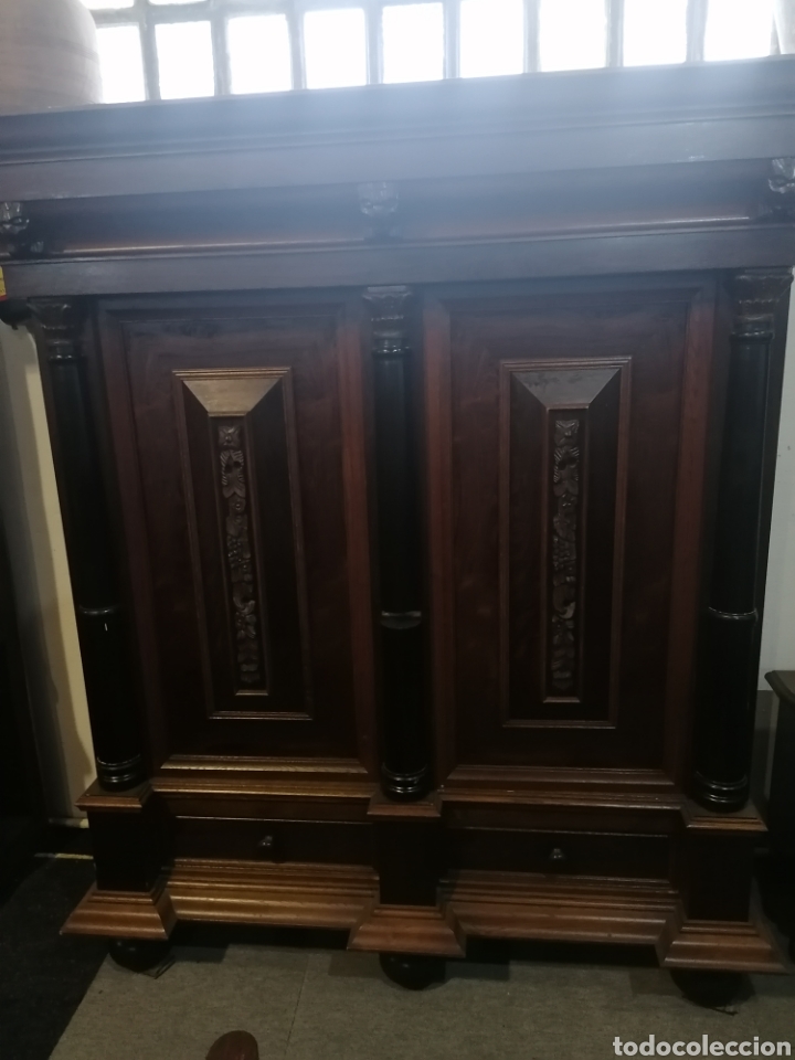 Antig&uuml;edades: Armario de roble y palisandro - Foto 2