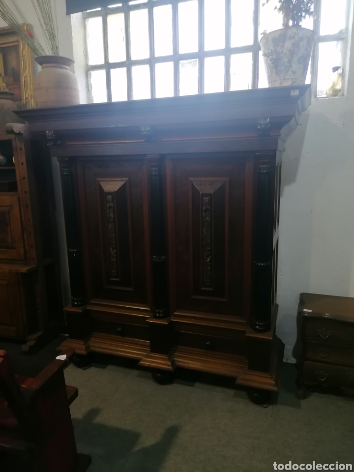 Antig&uuml;edades: Armario de roble y palisandro - Foto 3