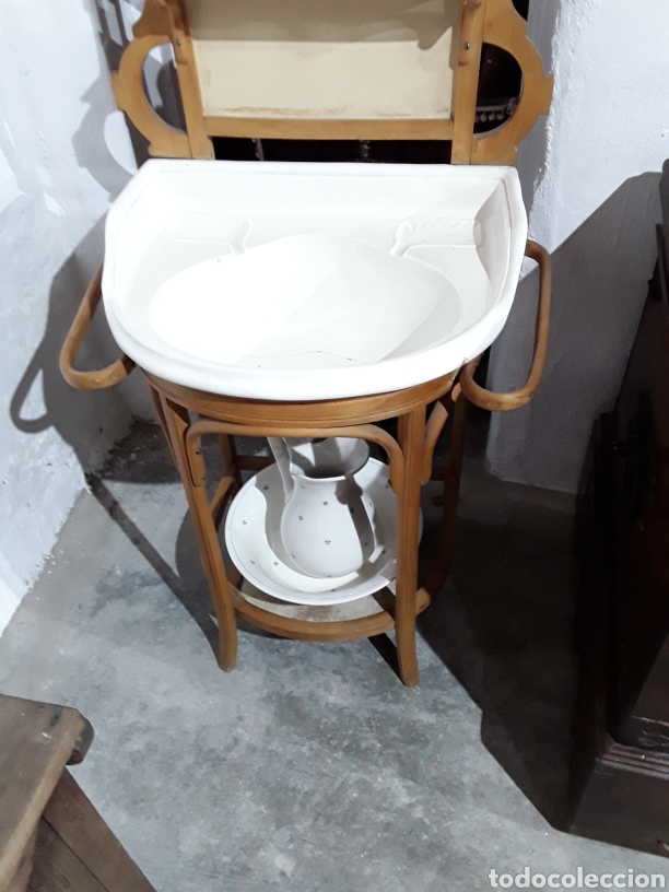 Antig&uuml;edades: Lavabo, palanganero - Foto 2