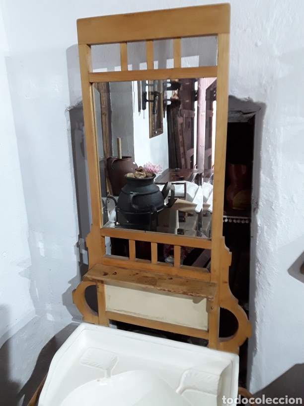 Antig&uuml;edades: Lavabo, palanganero - Foto 3