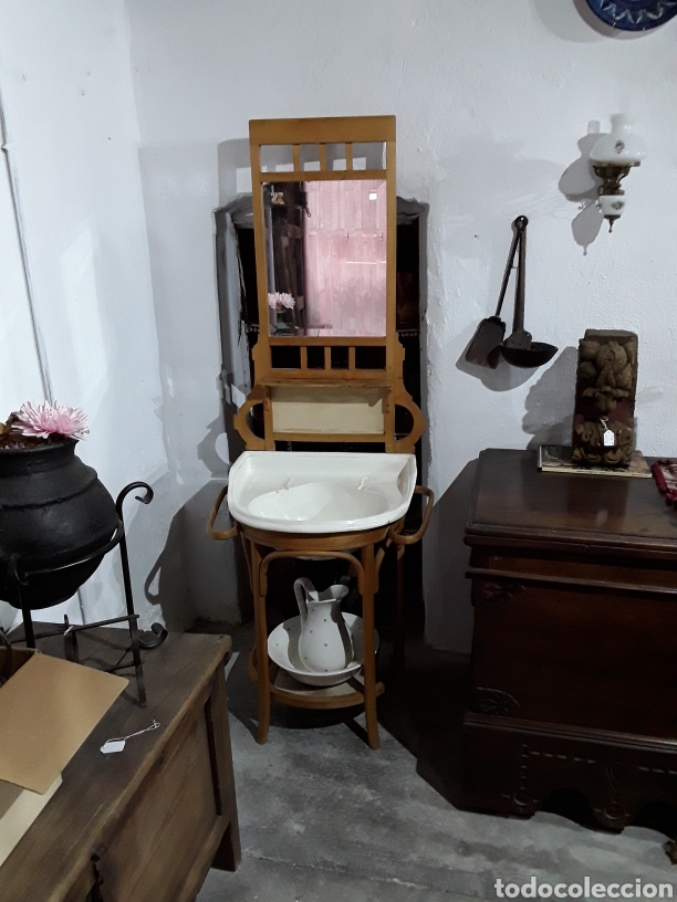 Antig&uuml;edades: Lavabo, palanganero - Foto 4