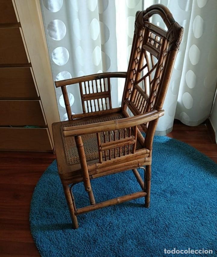 Antig&uuml;edades: Antigua silla artesana bamb&uacute; - Foto 1