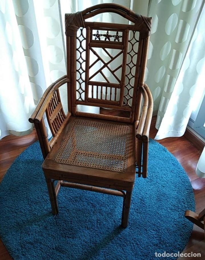 Antig&uuml;edades: Antigua silla artesana bamb&uacute; - Foto 3