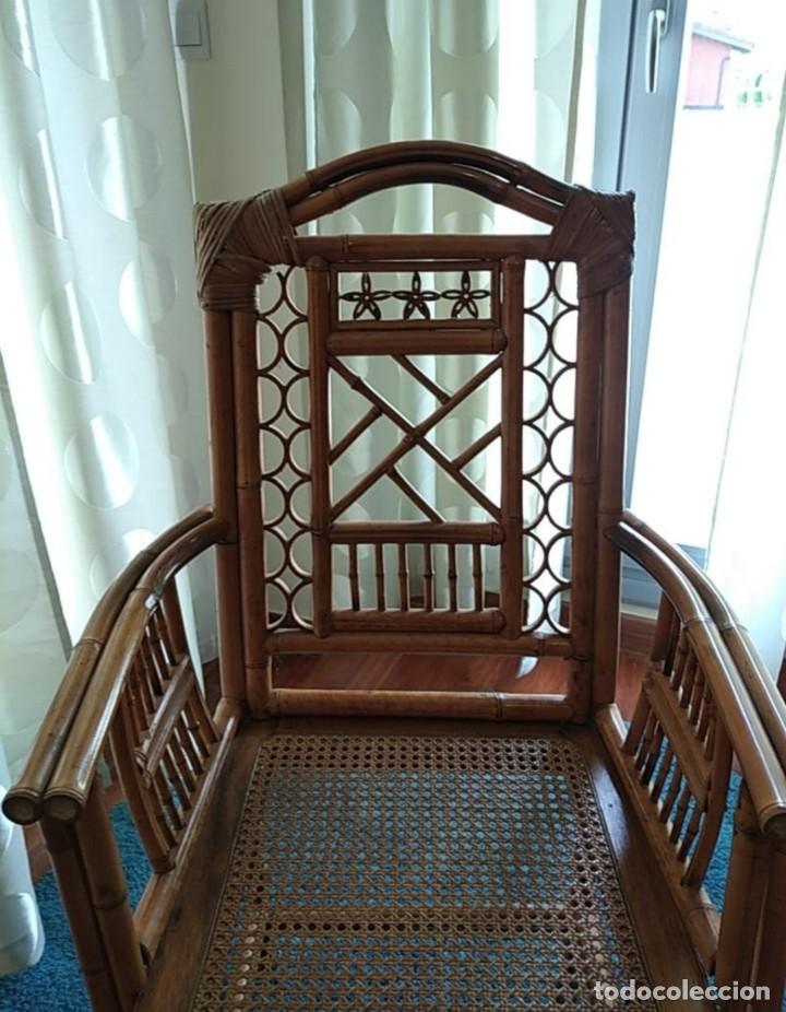 Antig&uuml;edades: Antigua silla artesana bamb&uacute; - Foto 4