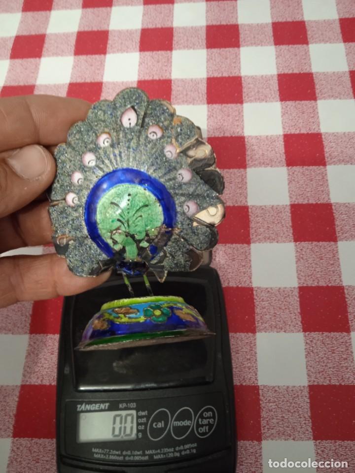 Antig&uuml;edades: Pavo en plata y cloisonet antiguo - Foto 1