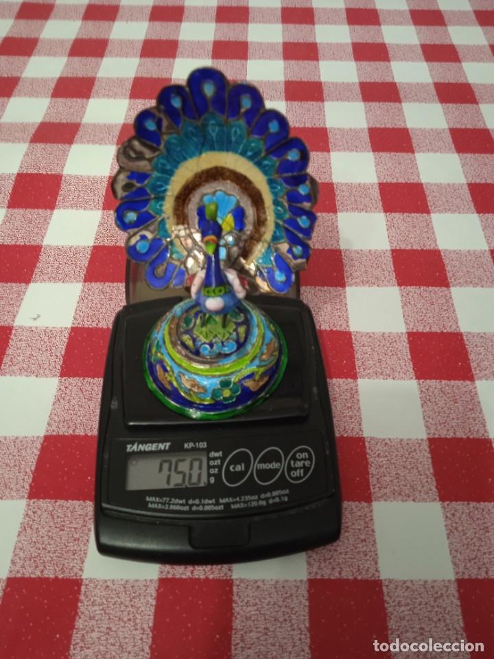 Antig&uuml;edades: Pavo en plata y cloisonet antiguo - Foto 4