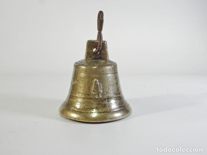 Antig&uuml;edades: Campanilla Esquila Bronce Siglo XIX - Foto 1