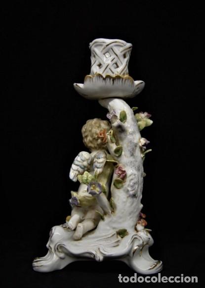 Antig&uuml;edades: Candelero de porcelana - Foto 3